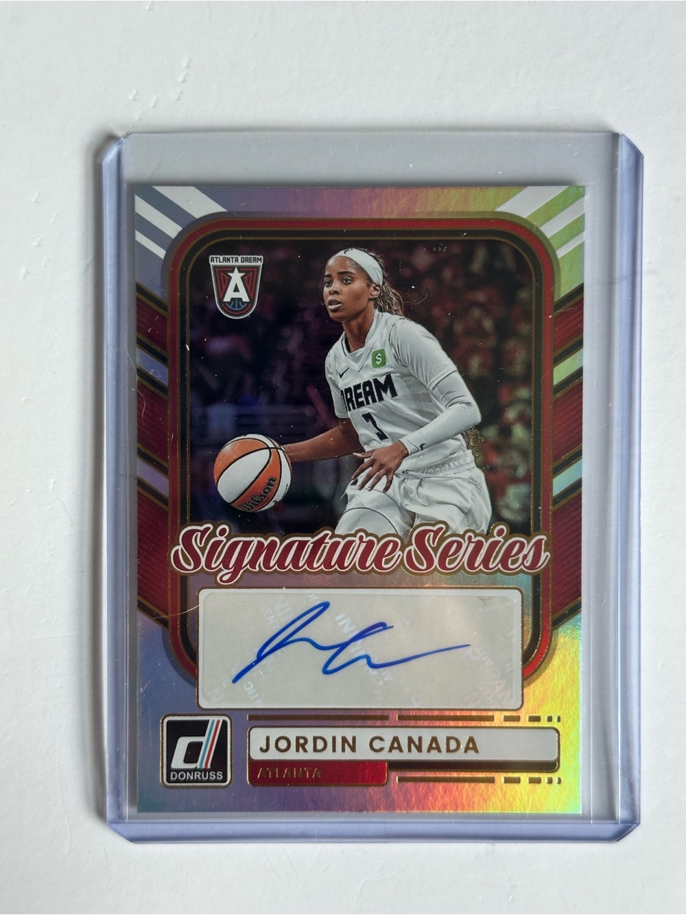 Panini Signature Series Card with Red and Green Accents